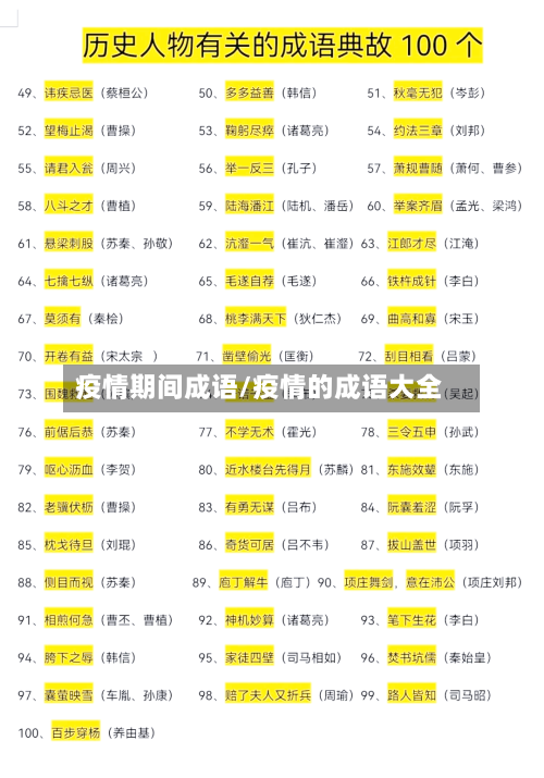 疫情期间成语/疫情的成语大全