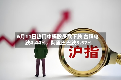 6月11日热门中概股多数下跌 台积电跌4.44%	，阿里巴巴跌3.57%-第3张图片