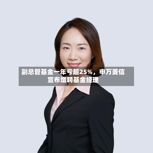 副总管基金一年亏超25%，申万菱信宣布增聘基金经理