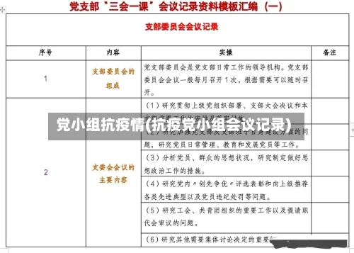 党小组抗疫情(抗疫党小组会议记录)-第2张图片