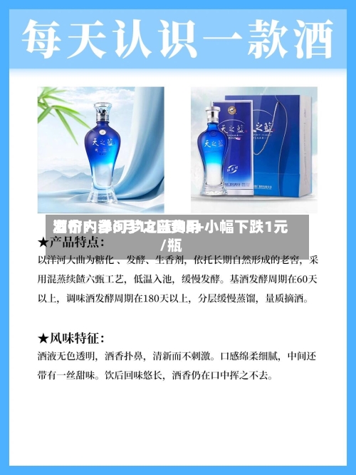 酒价内参6月15日费用发布：洋河梦之蓝M6+小幅下跌1元/瓶