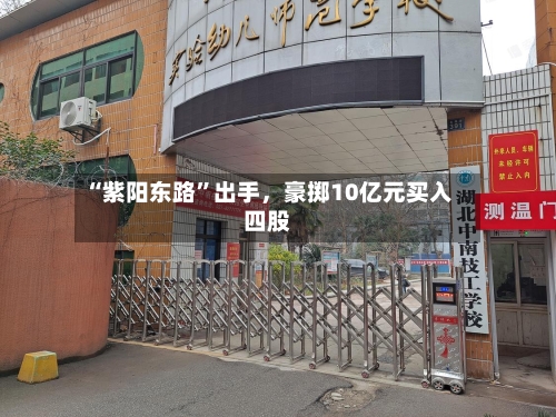 “紫阳东路”出手，豪掷10亿元买入四股