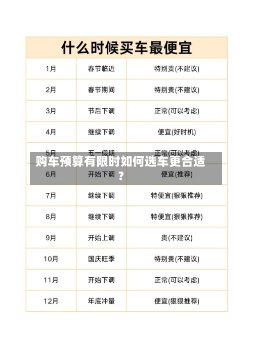 购车预算有限时如何选车更合适？-第3张图片