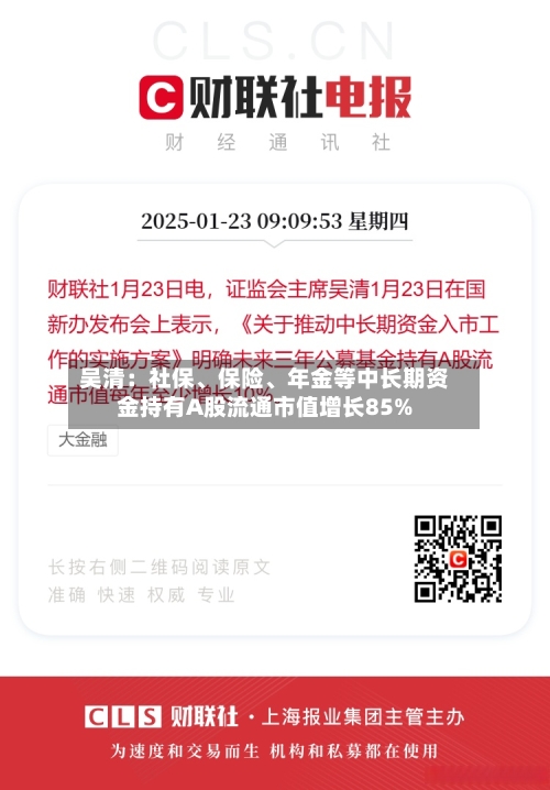 吴清：社保、保险、年金等中长期资金持有A股流通市值增长85%-第3张图片