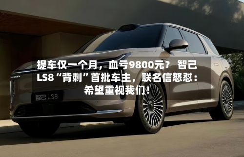 提车仅一个月	，血亏9800元？ 智己LS8“背刺	”首批车主，联名信怒怼：希望重视我们！-第2张图片