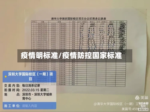 疫情明标准/疫情防控国家标准-第2张图片