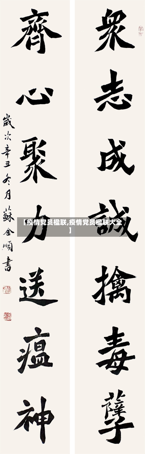 【疫情党员楹联,疫情党员楹联大全】-第2张图片