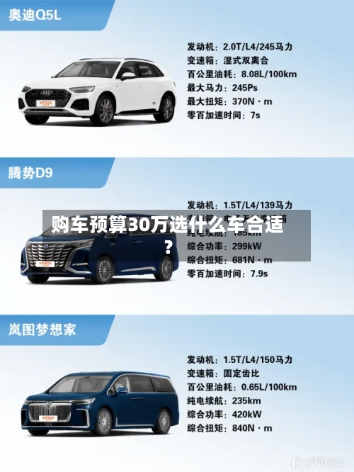 购车预算30万选什么车合适？-第2张图片