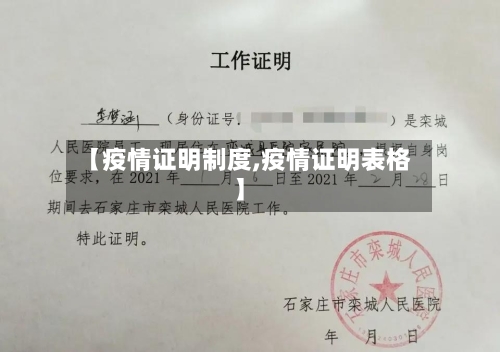 【疫情证明制度,疫情证明表格】