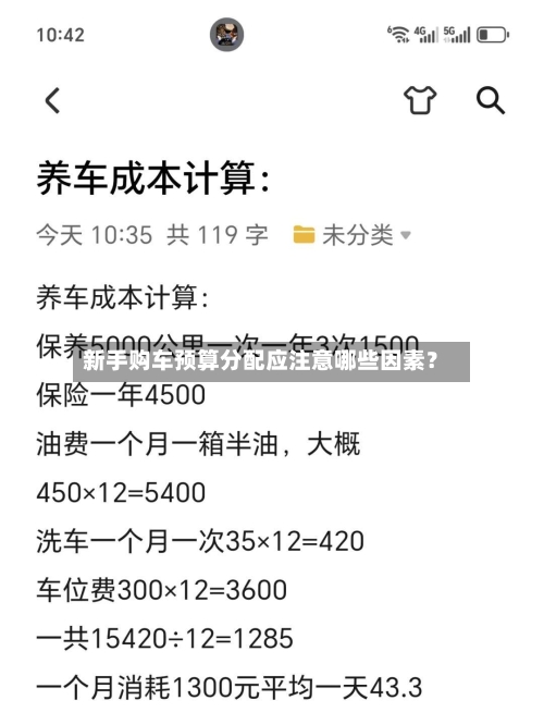 新手购车预算分配应注意哪些因素?-第2张图片