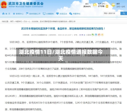 湖北疫情11日/湖北疫情通报数据今天