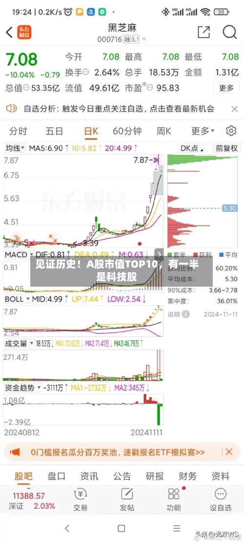 见证历史！A股市值TOP10	，有一半是科技股-第2张图片