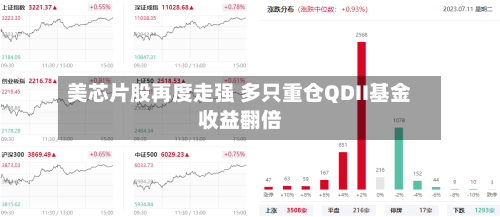 美芯片股再度走强 多只重仓QDII基金收益翻倍