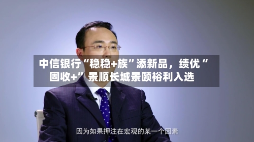 中信银行“稳稳+族	”添新品，绩优“固收+” 景顺长城景颐裕利入选-第2张图片