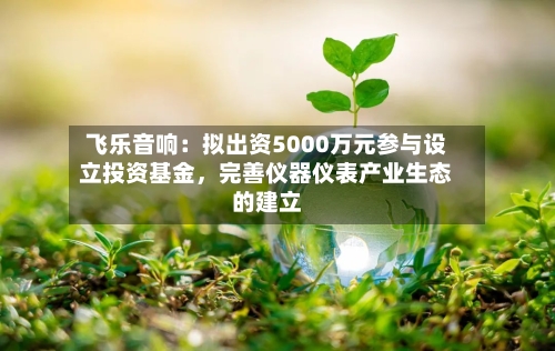 飞乐音响：拟出资5000万元参与设立投资基金，完善仪器仪表产业生态的建立-第2张图片