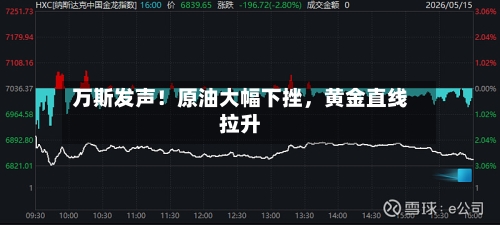 万斯发声！原油大幅下挫，黄金直线拉升-第3张图片