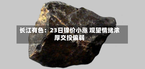 长江有色：23日镍价小涨 观望情绪浓厚交投偏弱