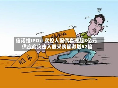 信诺维IPO:实控人配偶套现超3亿元 供应商突击入股采购额激增67倍-第2张图片