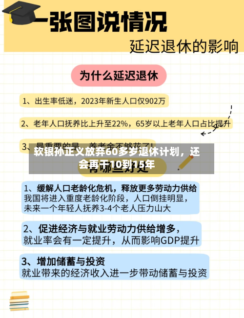 软银孙正义放弃60多岁退休计划，还会再干10到15年