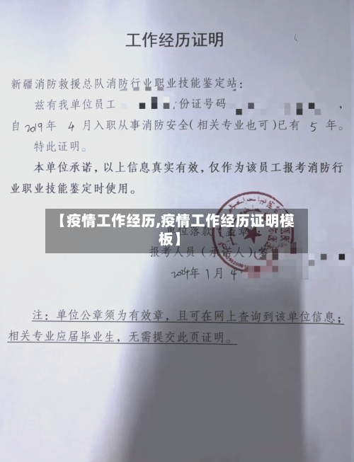 【疫情工作经历,疫情工作经历证明模板】-第2张图片