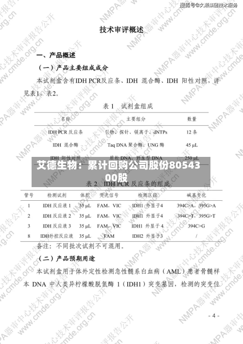 艾德生物：累计回购公司股份8054300股-第2张图片