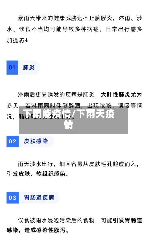 下雨能疫情/下雨天疫情-第3张图片