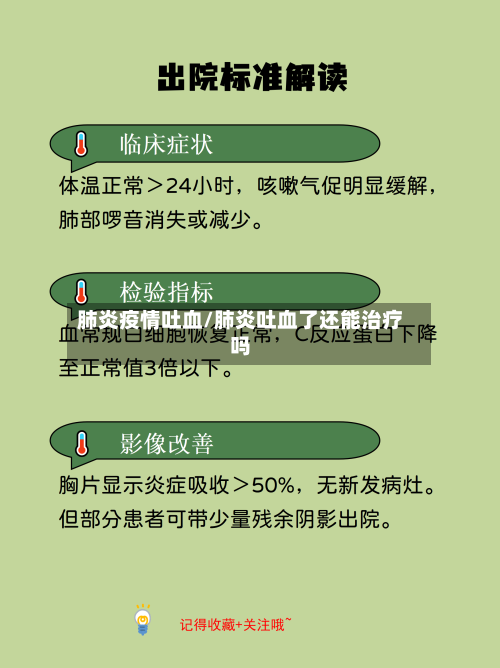 肺炎疫情吐血/肺炎吐血了还能治疗吗-第3张图片