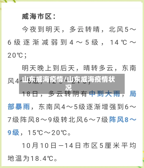 山东威海疫情/山东威海疫情状况