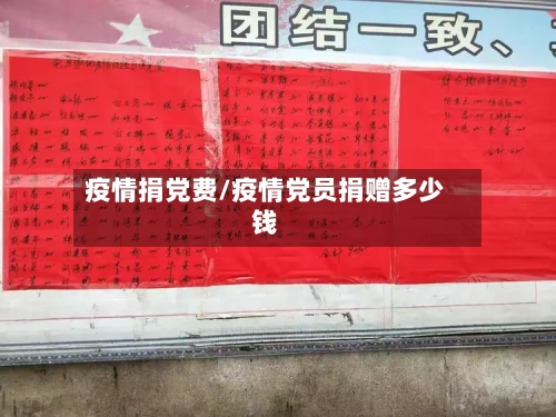 疫情捐党费/疫情党员捐赠多少钱-第2张图片