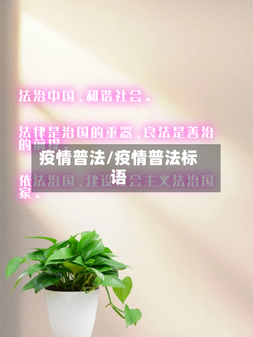 疫情普法/疫情普法标语-第2张图片