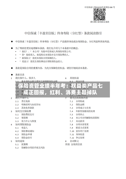 保险资管业绩半年考：权益类产品七成正回报，红利	、消费主题掉队-第2张图片