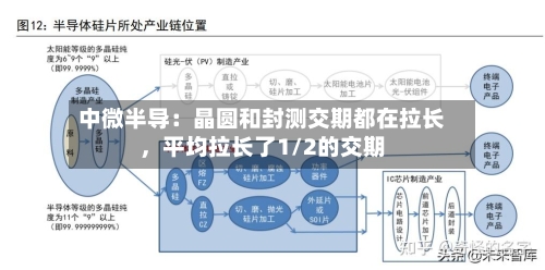 中微半导：晶圆和封测交期都在拉长，平均拉长了1/2的交期