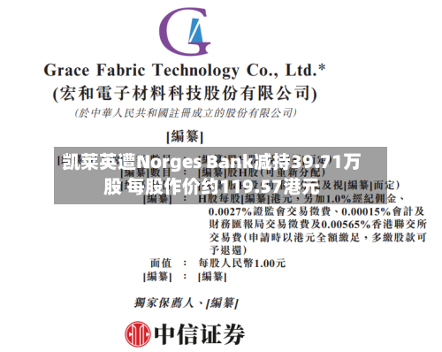凯莱英遭Norges Bank减持39.71万股 每股作价约119.57港元-第2张图片