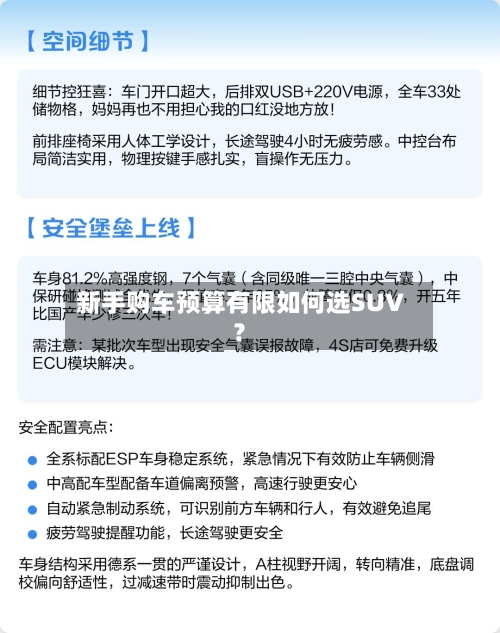 新手购车预算有限如何选SUV?-第2张图片
