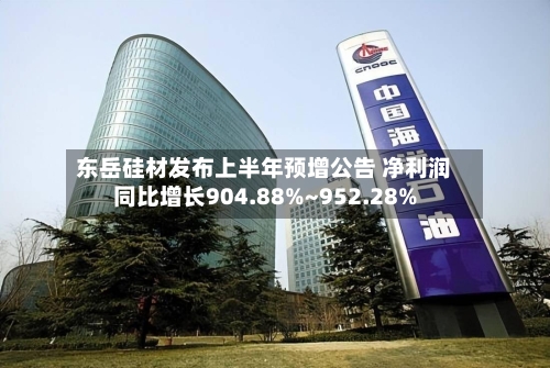 东岳硅材发布上半年预增公告 净利润同比增长904.88%~952.28%-第2张图片
