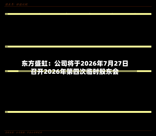 东方盛虹：公司将于2026年7月27日召开2026年第四次临时股东会