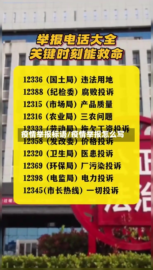 疫情举报标语/疫情举报怎么写