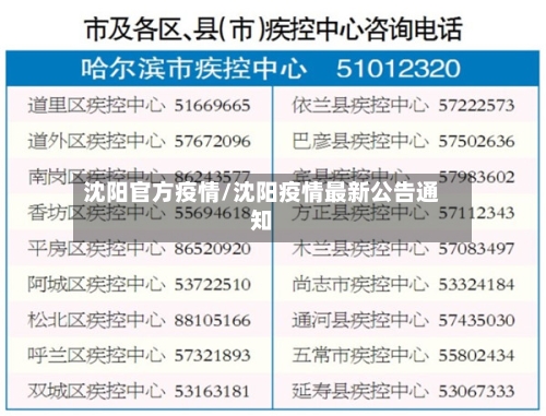 沈阳官方疫情/沈阳疫情最新公告通知