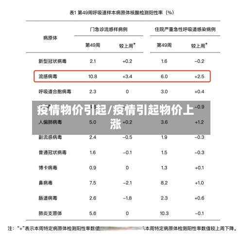 疫情物价引起/疫情引起物价上涨