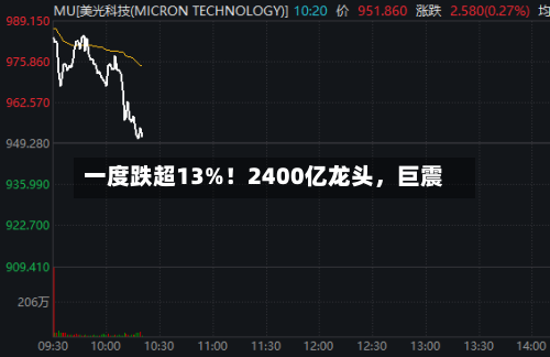 一度跌超13%！2400亿龙头，巨震-第2张图片