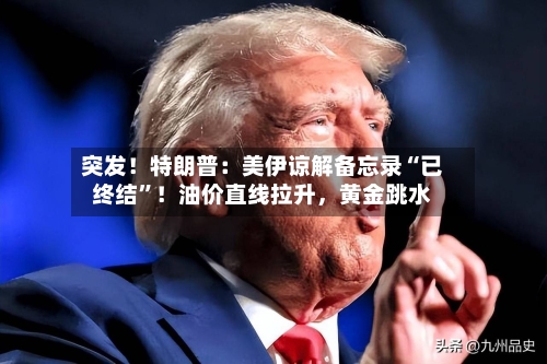 突发！特朗普：美伊谅解备忘录“已终结	”！油价直线拉升	，黄金跳水-第2张图片