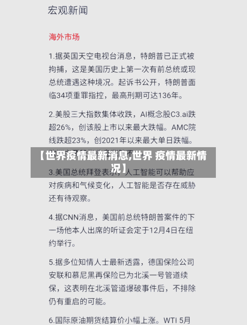 【世界疫情最新消息,世界 疫情最新情况】