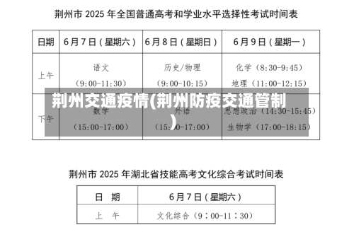 荆州交通疫情(荆州防疫交通管制)-第3张图片