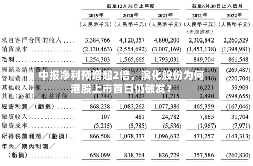 中报净利预增超2倍，滨化股份为何港股上市首日仍破发？
