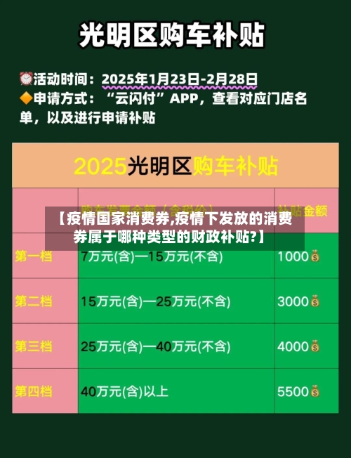 【疫情国家消费券,疫情下发放的消费券属于哪种类型的财政补贴?】-第3张图片