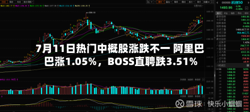 7月11日热门中概股涨跌不一 阿里巴巴涨1.05%，BOSS直聘跌3.51%