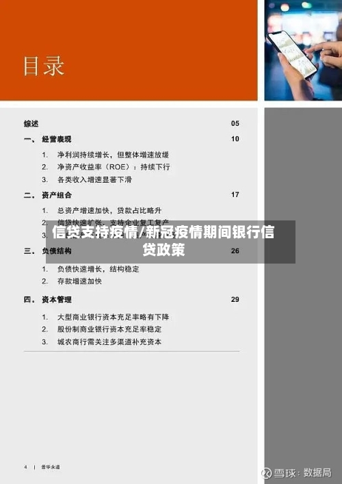 信贷支持疫情/新冠疫情期间银行信贷政策