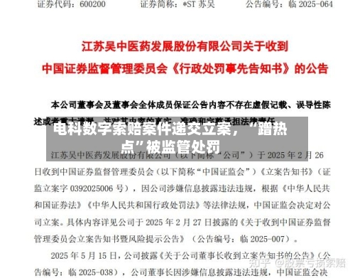 电科数字索赔案件递交立案，“蹭热点”被监管处罚