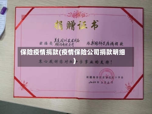 保险疫情捐款(疫情保险公司捐款明细)-第2张图片