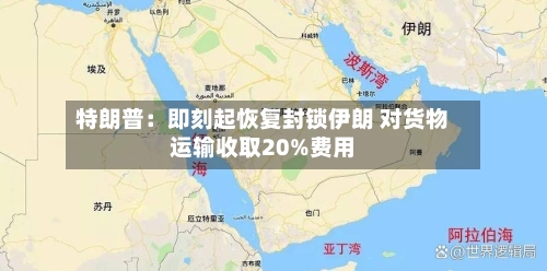 特朗普：即刻起恢复封锁伊朗 对货物运输收取20%费用